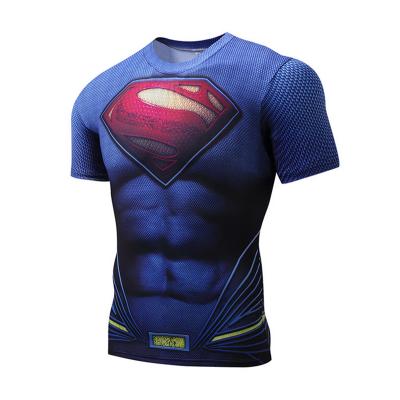 China Anti-Wrinkle Amazon Hot Sale Halloween Unisex Short Sleeve 3D Printing Halloween Superhero T-shirts for sale