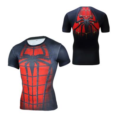 China Best Selling Superhero Sports T Shirt Compression Gym QUICK DRY T-Shirt for sale