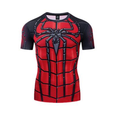 China Polyester Spandex Sports Shirts 3D Anti-Shrink Quick Dry Anime Superhero Printed T-shirts for sale