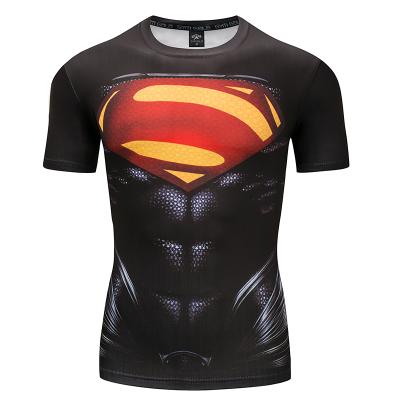 China Wholesale Price Anti Shrink Customized Full Print T-shirt Men Fashion Brand 3D Causal Printed Custom Logo Superhero Graphic T-Shirt for sale