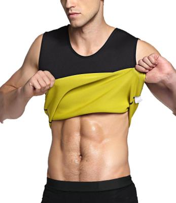 China Wholesale Antibacterial Elastic Men Slimming Neoprene Vest Sauna Body Shaper Hot Sweat Vest for sale