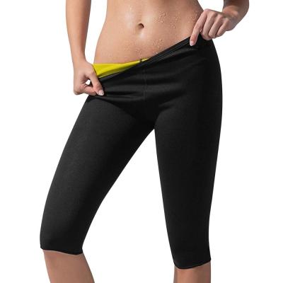 China Hot Selling Hot Women Antibacterial Slimming Thermo Shapers Capri Hot Yoga Sweat Sauna Weight Loss Pants for sale