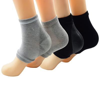 China Customized Soft Comfortable Moisturizing Heel Socks Gel Striped Open Spa Socks To Heal And Treat Dry, Cracked Heels While You Sleep for sale