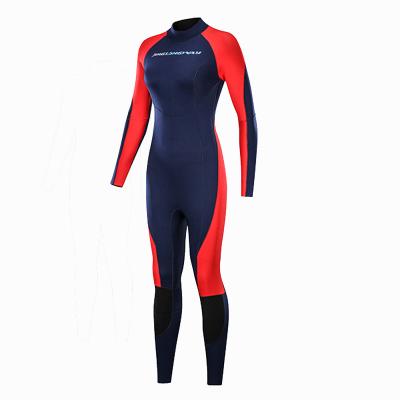 China Custom 3mm Anti-UV Neoprene Logo Surfing Long Sleeves Diving Suit / Wetsuit For Women for sale