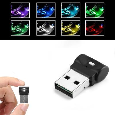 China Simple Color Without Light Decorative Mini Usb Led Lights Car Interior Atmosphere Lamp Decorative Lights PC Automobile Colorful Pattern for sale