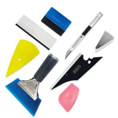 China Body Stickers 8 Pcs/Set Car Tool Kit Protective Film Glass Car Detailing Tools Window Wrapping Tint Installing Tool Including Squeegees Film for sale