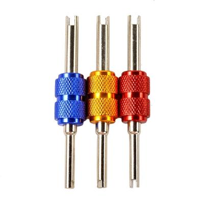 China Aluminum Alloy Dual Color Automotive Air Conditioner Solenoid Valve Core Key Installation Tool 3M Valve Core Removal Other for sale