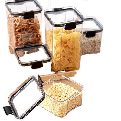 China Amazon Vendor BPA Factory Price Freshness Preservation Kitchen Pantry Hot Free Cereal Stackable Airtight Plastic Food Storage Container for sale