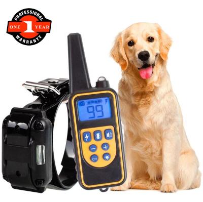 China Amazon Best Selling Shock Dog Bark Collar Training Collar Viable Rechargeable Remote Dog Training for sale