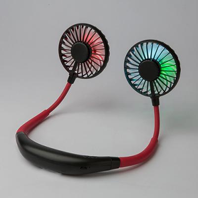 China Rechargeable Portable Hanging Neck Desk Fan For Hand Free for sale