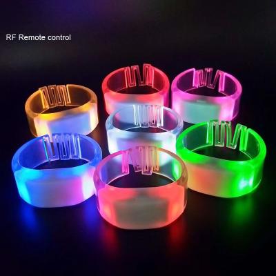 China PVC Led Light Bracelet With Remote Control for sale