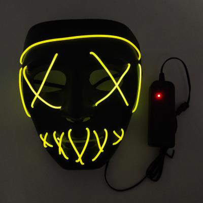 China Different Flashing Patterns Changed Via ON OFF Switch To Current EL Light Up Party Mask For Halloween Decoration for sale