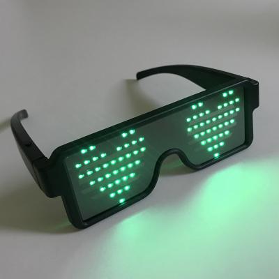 China Different Flashing Patterns Changed Via ON OFF Switch Rechargeable Halloween Party LED Flashing Sunglasses for sale