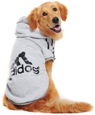 China Stocked custom hoodie hund adidog pet apparel ropa para perros mascotas pet winter big big dog hoodie luxury dog ​​clothes for sale