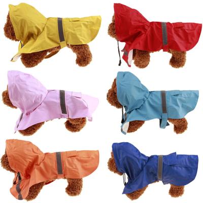 China Stocked Waterproof Dog Small Rain Coat Dog Raincoat With Pockets for sale