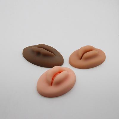 China 1:1 1:1 Real Lip Silicone 3D Texture Skin Open Skin Makeup Practice Brown Skin Permanent Nudity High Quality Human Color Open Mold Microblading Training Skin For Academy for sale