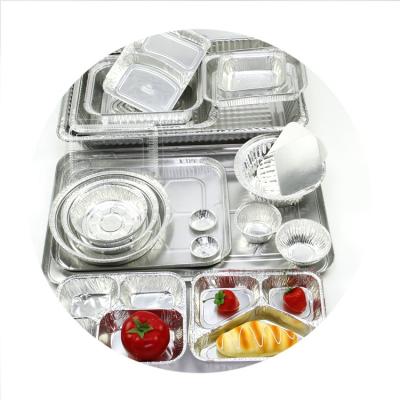 China Customized Eco - Friendly LOGO Aluminum Foil Food Tray 12X10x3 Inch For Commerce for sale