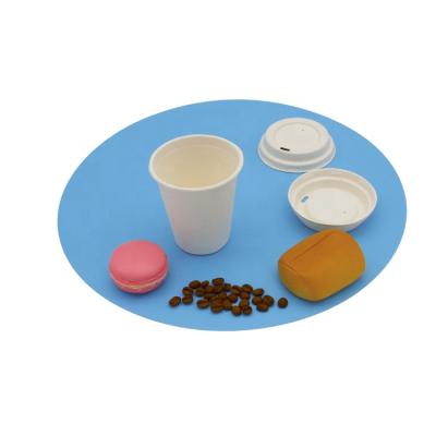 China Sugar Cane Biodegradable Hot Sale Biodegradable Bagasse Disposable Drink Cup With Lid Logo Print With Good Price for sale