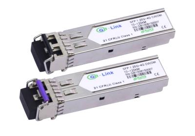 중국 Cisco/HP를 위해 양립한 섬유 광학적인 CWDM SFP 송수신기 1.25Gb/s 40KM 판매용