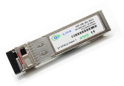 China 10 Gigabit SFP + BIDI Optical Transceiver 60KM Juniper Fiber optical Module for sale