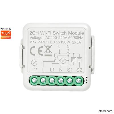 China PC - V0 SML-02WB Wi-Fi+BLE 2CH Switch Module for sale