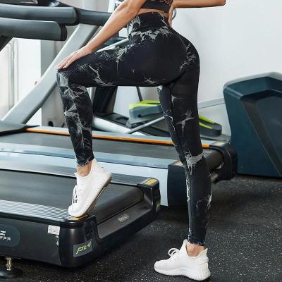 China New Arrivals Hot Selling Gym Breathable High Waisted Tie Dye Leggings Custom Logo Womens Butt Crac! crack! seamless yoga leggings for sale