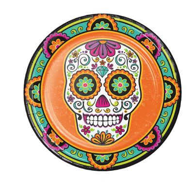 China Disposable Modern Hot Sale Cartoon Mexican Theme Party Supplies For Day Of The Dead for sale