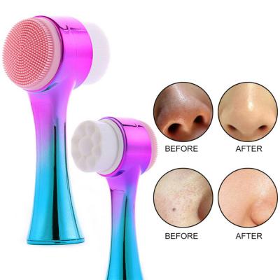 China Face New 2 in 1 Double Sided Skin Care Tool Creative Silicone Gradient Massager For Personal Use for sale