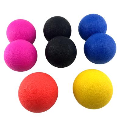 China Peanut Massage Ball For Neck Yoga Balance Fitness Fascia Ball Shake Peanut Muscle Massage Ball Hockey Shape for sale