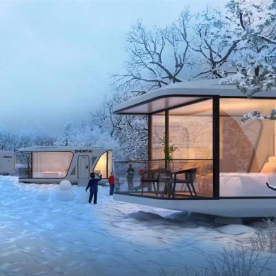 China Modern Customized Vacation Space Capsule Prefab Large A Frame House Cabin for sale