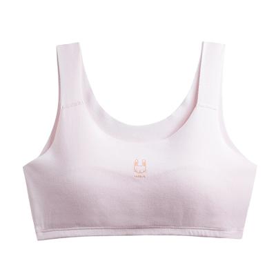 China Antibacterial Fashion Solid Color Children Girl Bras Kids Single Breasted Bra for sale