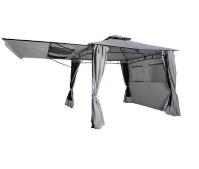 China 3M Steel Double Roof Outdoor Gazebo Screen Outdoor Extension for sale