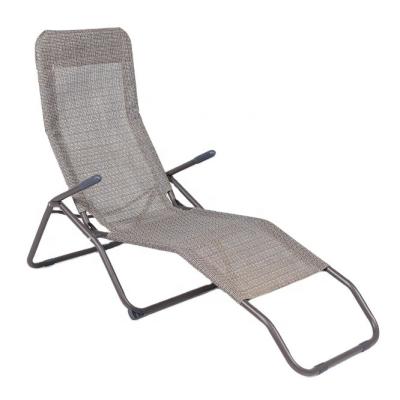 China Outdoor Foldable Rocking Chair Metal Garden Furniture Sling Sun Sofa for sale