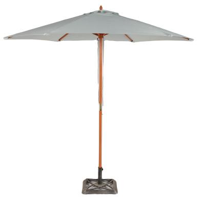 China Shade Factory Outdoor UV Resistant Folding 2.5m Chinese Wooden Umbrella Garden Parasol For Patio for sale