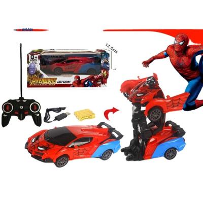 China Amazon Hot Selling RC Model Children's Toys 1:16 Five-Way Remote Control Button One Transform Robot Toy Car for sale