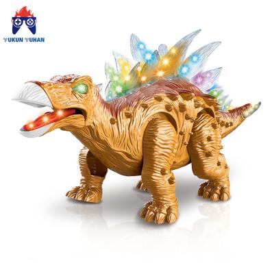 China Dinosaur Toys 2022 Newest Hot Selling Electric Walking Stegosaurus Toy With Light Electric Walking Animal Dinosaur for sale