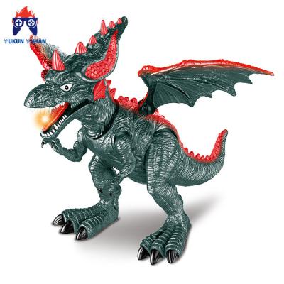 China Dinosaur Toys 2022 Newest Selling ABS Plastic Colorful Light Dancing Dinosaur Electric Walking Toys Great For Kids for sale