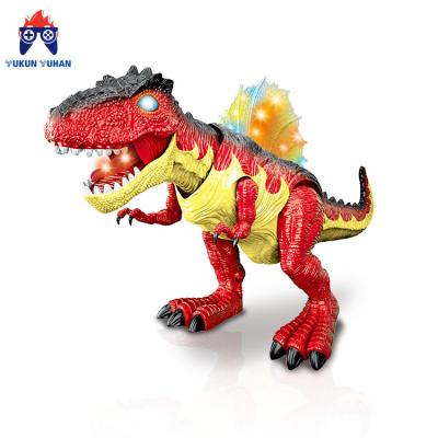 China Dinosaur Toys Newest Product LED Light Music Configuration Multifunctional Egg Spinosaurus Dinosaur Electric Walking Toys For Children for sale