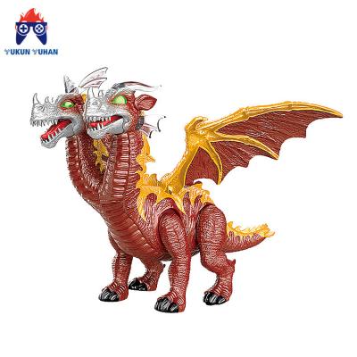 China Dinosaur Toys Stretching Dragon Electric Noise Dinosaur Toys With Head Simulation of Children's Hot Products Double for sale