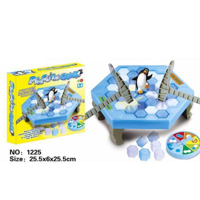 China Funny Promotional Plastics Kids Table Ice Rescue Penguin Chisel Ice Breaking Animal Board Game Toy for sale