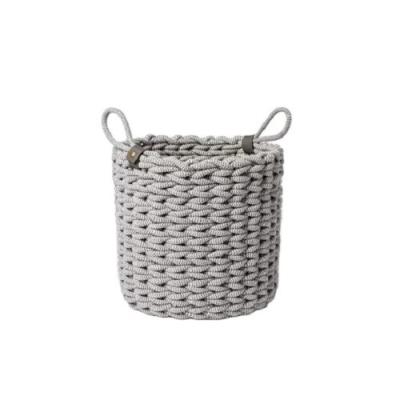 China Cotton Rope Plant Folding Decorative Woven Laundry Storage Basket With Hanging Basket Animal Cotton Change Handle Baby Baskets for sale