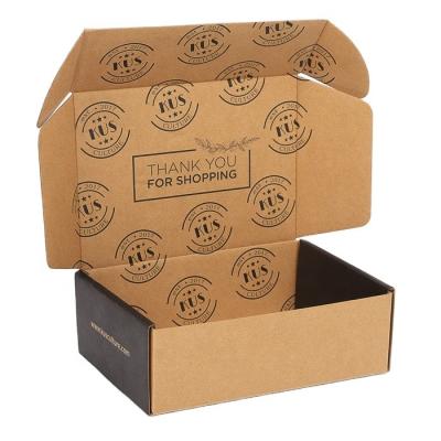 China Recycled Materials OEM/ODM Packaging Feature Customized Recycled Paper Craft Foldable Recycled Paper Box Brown Corrugated Cardboard Boxes For Shipping for sale