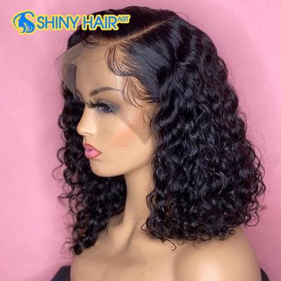 China Silky Straight Wave Human Frontal Curly Curly Bob Wig, Vietnam Peruvian Human Women's Wig Hair, 40 Inch Brazilian Virgin Hair Lace Front Wig H for sale