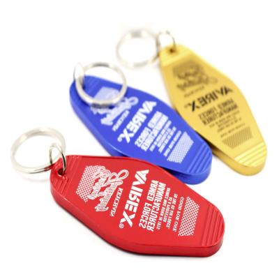 China Wholesale Gift Wholesale Hot Stamping Plastic Acrylic Logo Hotel Room Custom Retro Motel Key Chain Chain for sale