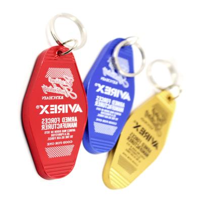 China Retro Gift Custom Logo Hot Stamping Plastic Acrylic Motel Hotel Room Key Chain Chain for sale