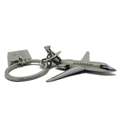 China Factory Price Metal Logo Blank Keychain Airplane Metal Engraved Custom Wholesale Keychains for sale