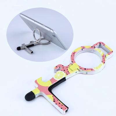 China Custom Key Bar Touchless Chain Hands Free Door Opener Tool for sale