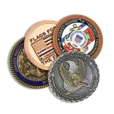 China Europe Factory Price Customize 3D Metal Souvenir Double Old Coin Challenge Plating Coin for sale