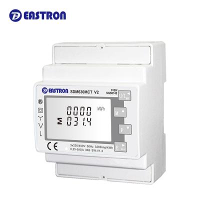 China EASTRON SDM630MCT V2 MI multifunction 3-phase four-wire din rail MI meter SDM630MCT for sale