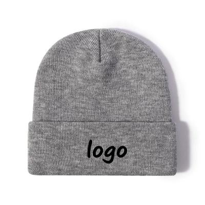 China JOINT Winter Sports Beanie Embroidery Custom Logo Acrylic Winter Beanies Hat Custom Knit Beanie for sale